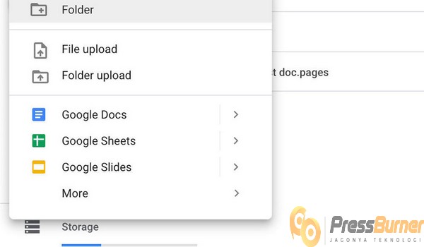 cara membuat folder di google drive