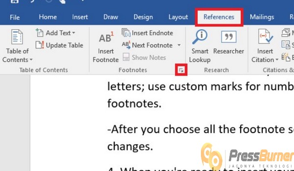 Membuat Footnote Langsung pada Halaman Microsoft Word