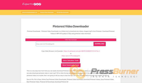 Cara Download Video d Pinterest