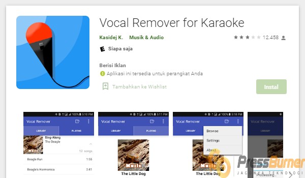 Menggunakan Aplikasi Vocal Remover