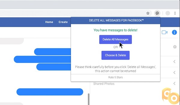 Hapus pesan Facebook dari browser web Anda