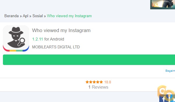 Melihat Kunjungan Profil Instagram dengan Bantuan Aplikasi