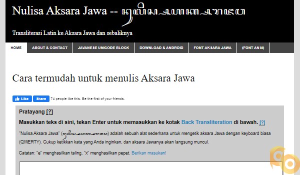 Menerjemahkan Aksara Jawa Ke Bahasa Indonesia Menggunakan Situs