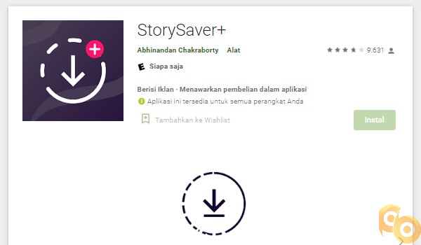 Menggunakan Aplikasi Storysaver+