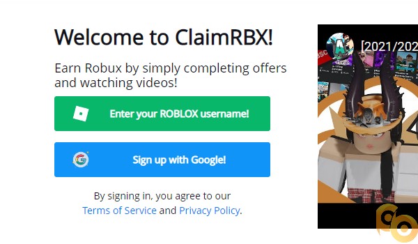 Robux Gratis dari Web Claimrbx