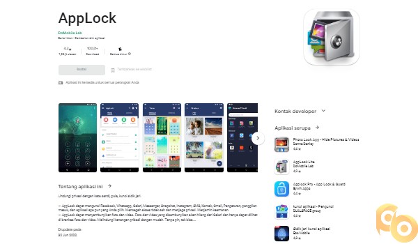 Mengunci Aplikasi dengan Applock