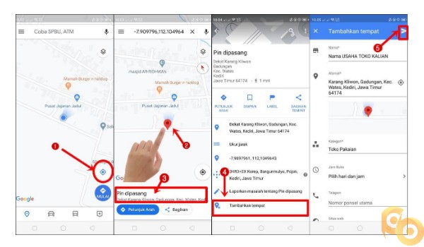 Cara Mendaftar Alamat di Google Map Melalui Android