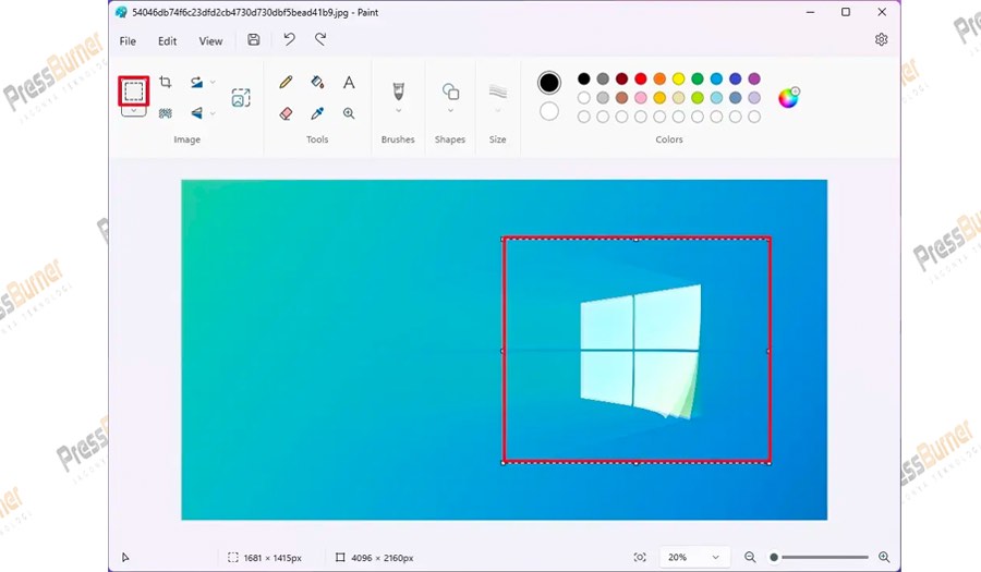 Cara Menghapus Background Gambar di Paint Windows 11