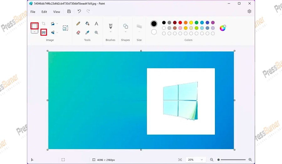 Cara Menghapus Background Gambar di Paint Windows 11